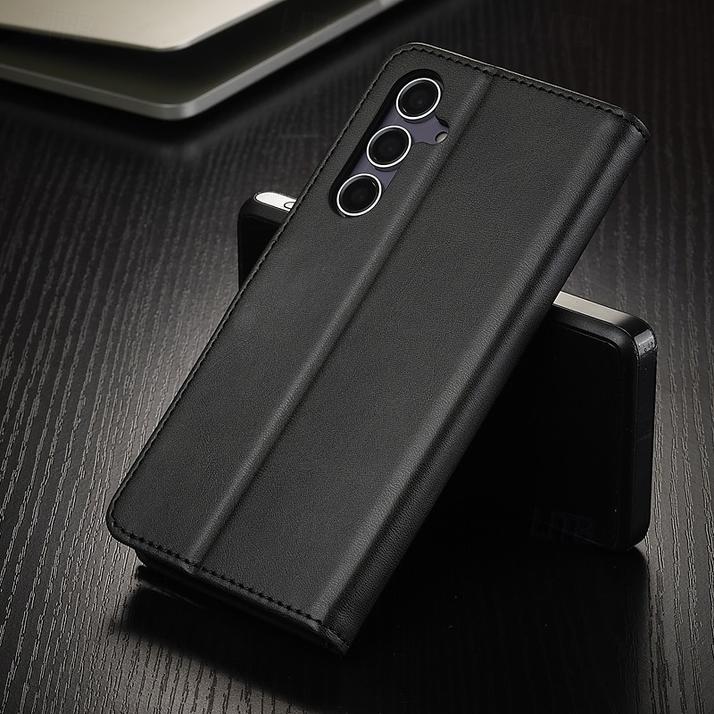 2025年 Samsung Galaxy S24 S24 Ultra Plus S24 FE S23 S22 S21 S20 Ultra Plus FE S25 Ultra用のスタンドホルダー、マグネットカードスロット、レトロTPU PUレザーのフリップカバー コレクション – $16.99 –P4