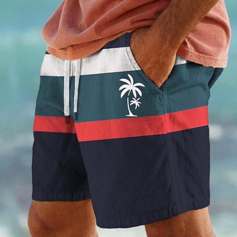 Ανδρικά Σορτσάκια Κολύμβησης Μαγιό Βερμούδα Ριγέ Κορδόνι Με τσέπες Γρήγορο Στέγνωμα Με τσέπες Σορτς παραλίας Μαγιό Σέρφινγκ Παραλία Θαλάσσια Σπορ Καλοκαίρι 2026 - $13.99 –P2