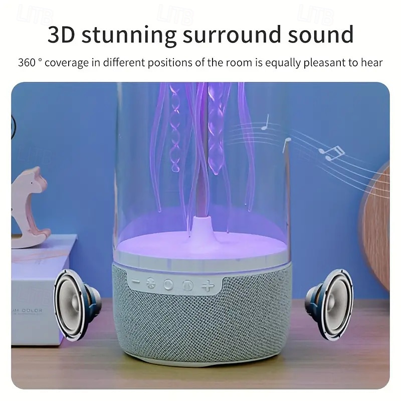Colourful Light Jellyfish Speaker Mimics The Movement Scene Of Jellyfish Wireless Speaker With Tf/Type C Support Equipped With Light Conversion And Unique Ambient Speaker 2025 - $57.99 –P7