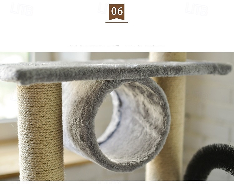 Cat Cat Tree Cat Tower Solid Colored Classic Durable Easy to Install Casual / Daily Safety Special Material for Large Cats 2025 - $334.79 –P10