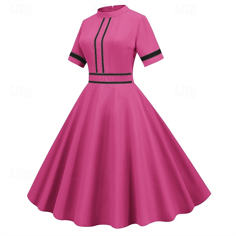 Elegant Klassisk Femtiotal Klänningar A-linje Dam alla hjärtans dag Fest Datum Tebjudning Vuxna Klänning Vår & sommar 2025 - $24.99 –P8
