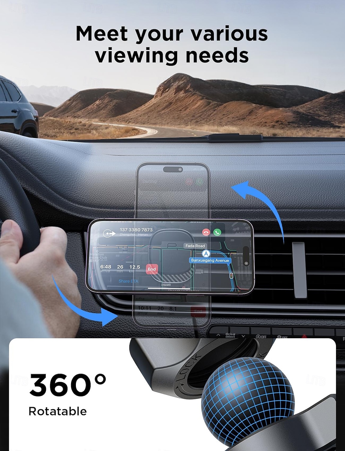 Car Vent Phone Mount Rotatable Magnetic Phone Holder for Car Compatible with All Mobile Phone Phone Accessory 2025 - $18.99 –P4