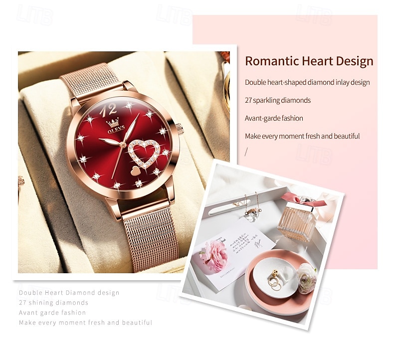 OLEVS Women Quartz Watch Fashion Casual Wristwatch Luminous Waterproof Decoration Stainless Steel Watch 2025 - $43.99 –P2