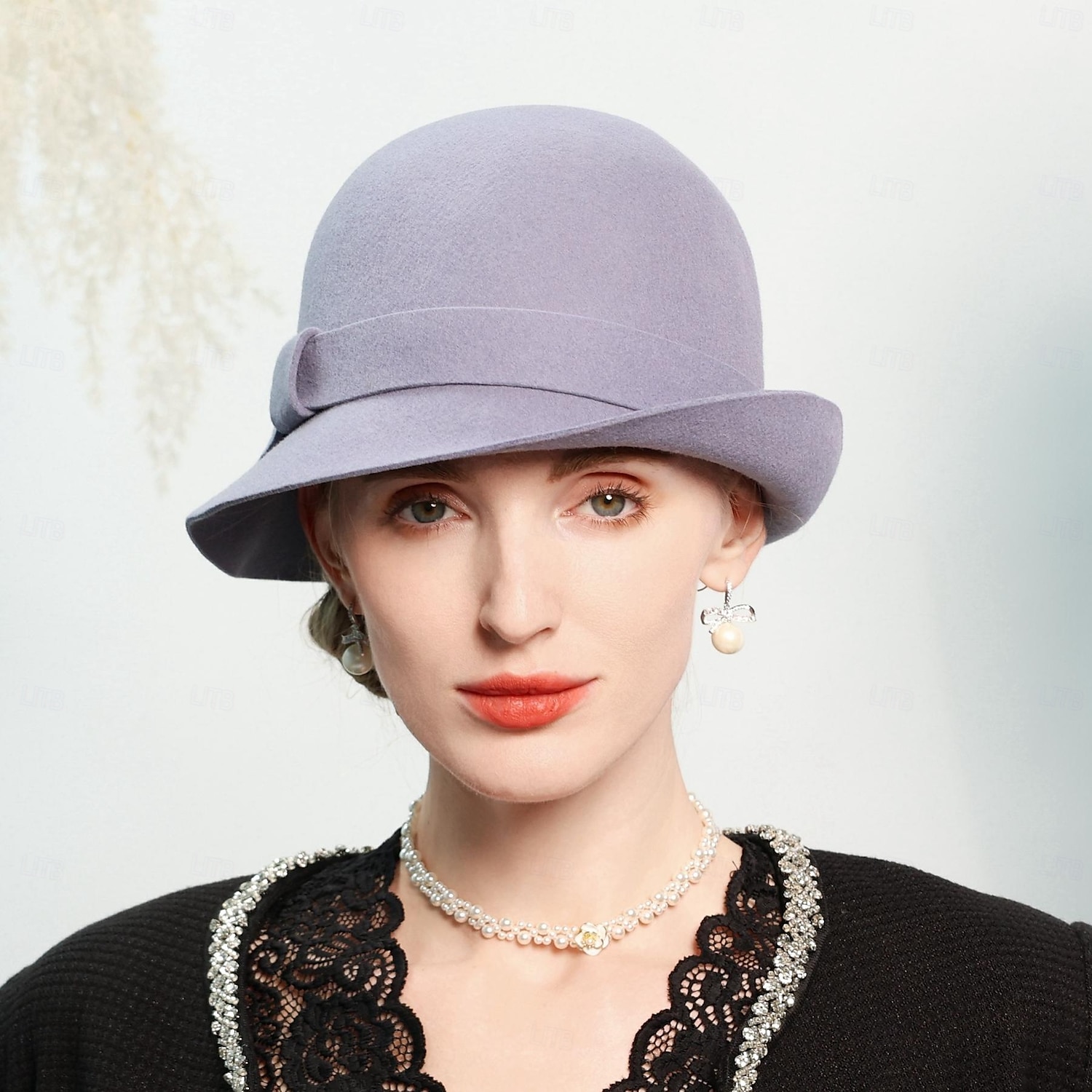 cappelli 100% lana cappello a bombetta / cloche cappello da pescatore cappello da sole matrimonio festa del tè elegante matrimonio con cuciture di colore puro copricapo copricapo del 2025 a $38.99 –P3