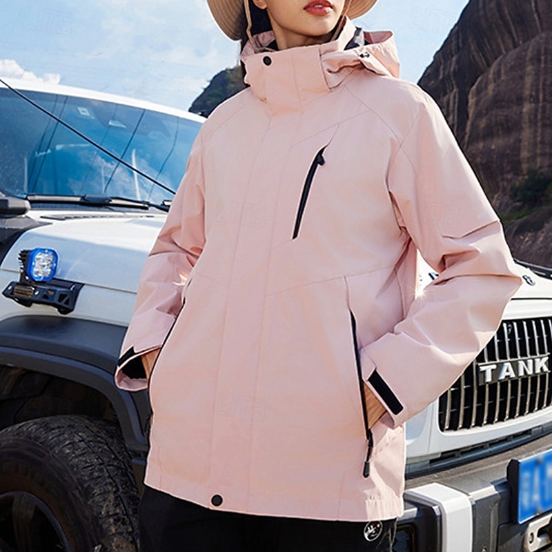 Mulheres Jaqueta Softshell Jaqueta de Trilha Inverno Ao ar livre Térmico / Quente Forro de Velocino A Prova de Vento Impermeável Jaquetas 3-em-1 Jaqueta de Inverno Jaqueta corta-vento Viajar Cinzento de 2025 por $92.99 –P13