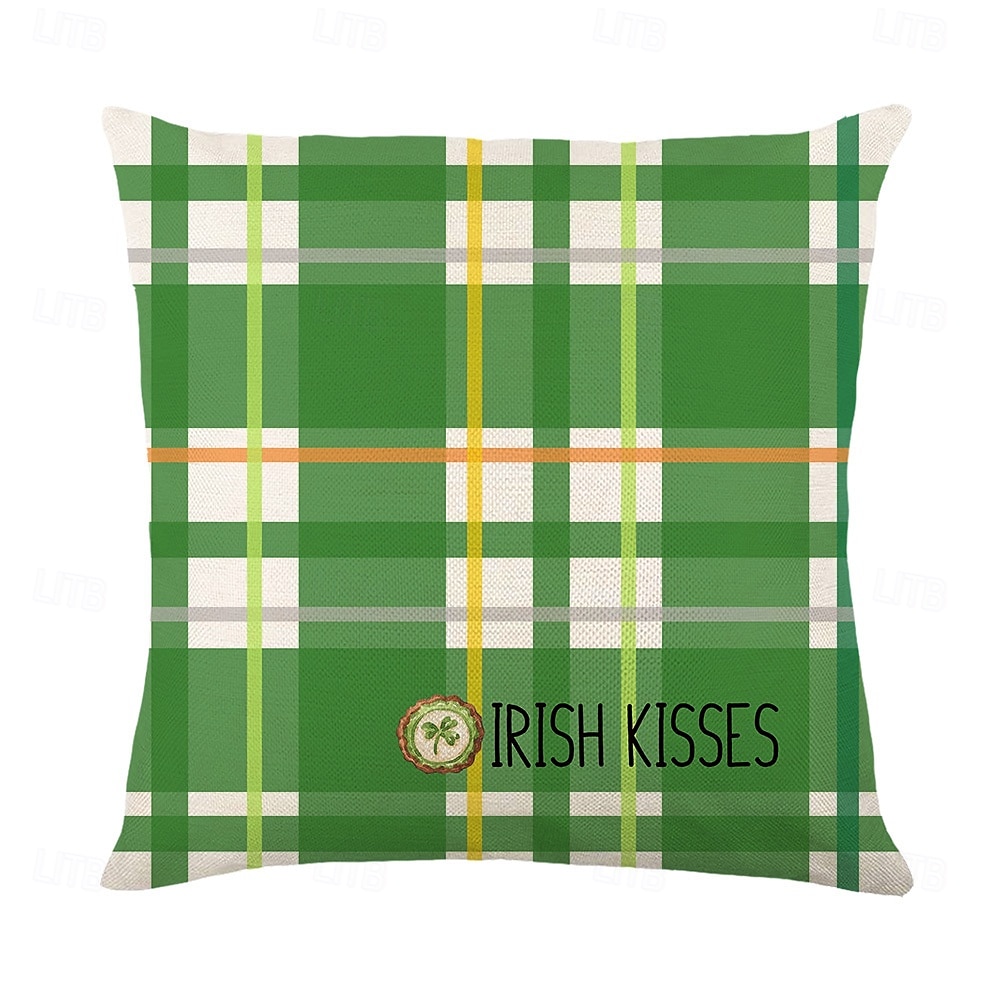 dekorativa slängkuddar fodral saint patrick's day 1 st shamrock mjukt fyrkantigt kuddfodral örngott för sovrum vardagsrum soffa soffstol 2025 - $12.99 –P13