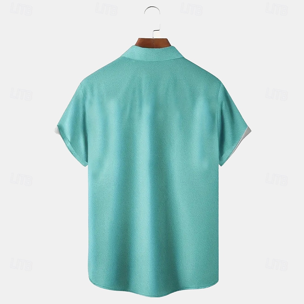 Homme Oiseau Chemise hawaïenne Chemise Aloha Manche Courte Hawaïen Station balnéaire Casual Eté Printemps Col rabattu Boutonner Poche Vert de 2026 ? $25.99 –P2