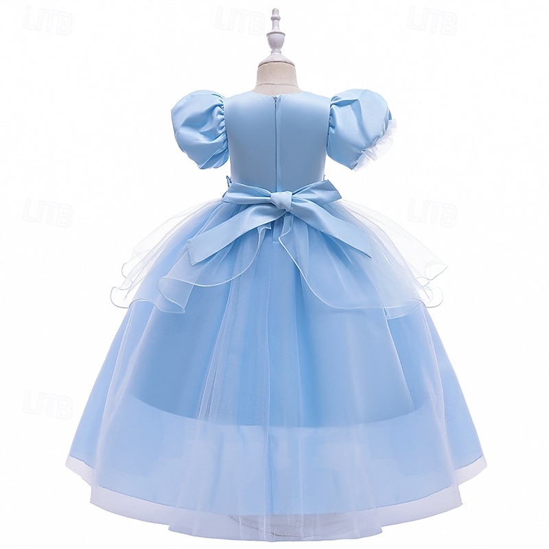Děti Dívčí Cosplay šaty Šaty na párty Pevná barva Krátký rukáv Výkon Narozeniny Síťka Cosplay kostým Sladký Polyester Do půli lýtek Šaty na párty Swingové šaty Áčkové šaty Léto 4 roky + Žlutá Světl 2025 - $40.99 –P9
