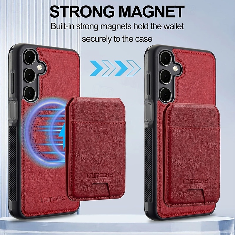 Phone Case For Samsung Galaxy S24 Ultra S24 Plus S24 S24 FE S23 S23 Ultra S23 Plus S22 S22 Plus  Ultra S21 FE Back Cover with Stand Holder Magnetic Support Wireless Charging Retro TPU PU Leather 2025 - $19.99 –P10