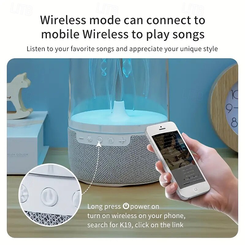 Colourful Light Jellyfish Speaker Mimics The Movement Scene Of Jellyfish Wireless Speaker With Tf/Type C Support Equipped With Light Conversion And Unique Ambient Speaker 2025 - $57.99 –P5