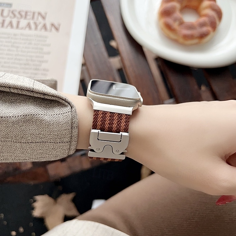 Solo Loop Совместим с Ремешок для часов Apple Watch 38мм 40мм 41мм 42мм 44мм 45мм 49мм Регулируется Материал Сменный ремешок для часов для iwatch Ultra 2 Series 9 8 7 SE 6 5 4 3 2 1 2025 - $16.99 –P4