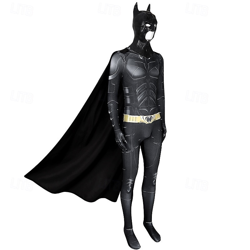 Superhero Bat Man Mask Bodysuits Onesie Costume Movie TV Theme Costumes Movie Cosplay for Men's Adults' Halloween Carnival Mardi Gras Performance Event / Party Bachelorette Party 2025 - $32.99 –P3