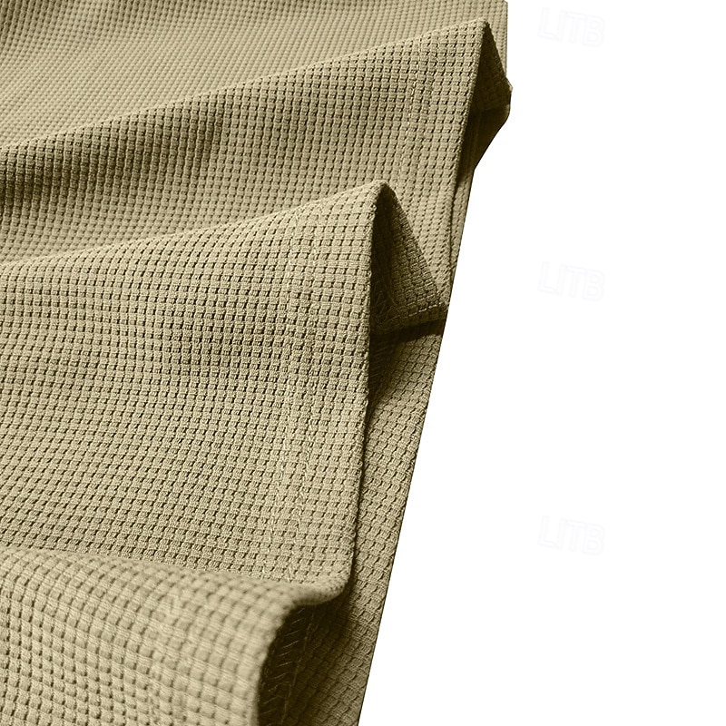 Men's Waffle Tee T Shirt Waffle Henley Shirt Tee Top Long Sleeve Solid Color Daily Casual Street Style Buttons Color Block Crewneck Henley Outdoor Street Causal Spring &  Fall Black Green Henley 2025 - $21.99 –P3