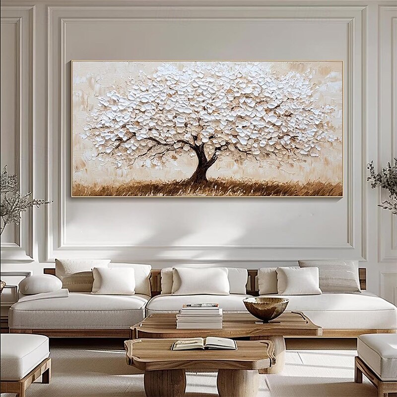 handgemaltes 3D abstraktes Goldbaum-Ölgemälde auf Leinwand, farbenfrohe Baumlandschaft, minimalistische Schwarzgoldstruktur, Spachtelkunst, Naturnachtlandschaft, Weihnachtsdekor, kein Rahmen 2025 - $125.99 –P5