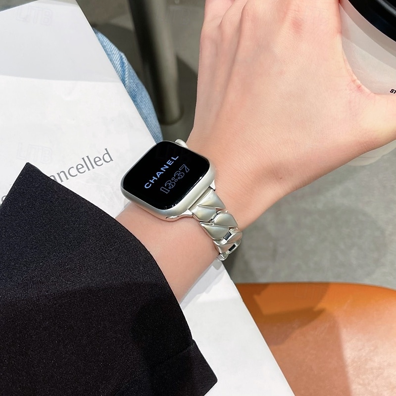 סולו לופ מותאם ל רצועת השעון של Apple Watch 38 מ"מ 40 מ"מ 41 מ"מ 42 מ"מ 44 מ"מ 45 מ"מ 49 מ"מ נשים סגסוגת רצועת שעון חלופית ל iwatch Ultra 2 Series 9 8 7 SE 6 5 4 3 2 1 2025 - $20.99 –P4