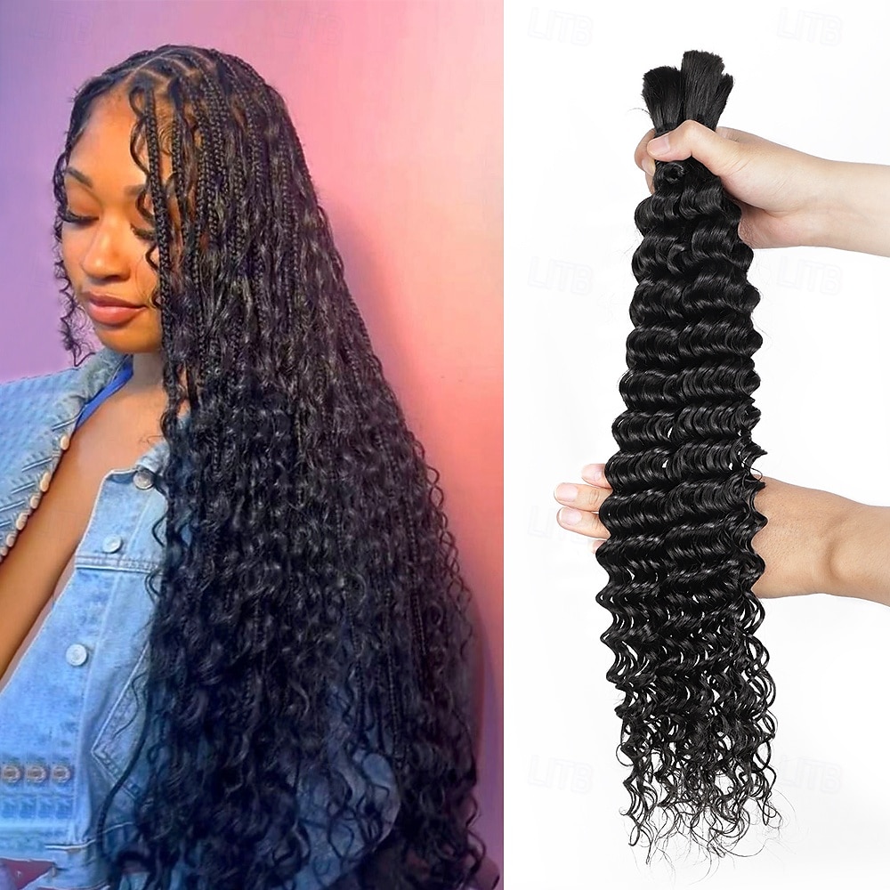 natuurlijke kleur geen inslag remy bulk haar 3 bundels van menselijk haar 10-28 inch 2025 - $139.99 –P1