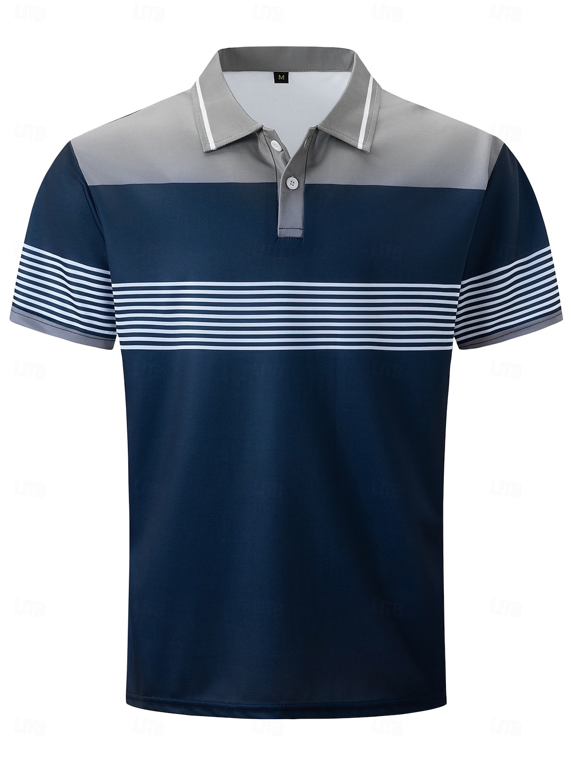 Herre Business Polo Golf skjorte Virksomhet Avslappet Knaphul Klassisk Kortermet Fargeblokk Stribe Lapper Knapper Sommer Vår & Vinter Hvit Rød Oransje Grønn Kakifarget Grå Business Polo 2025 - $21.99 –P2