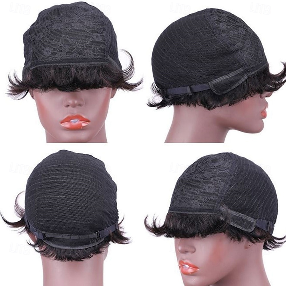 perruque de cheveux humains coupe courte ... de 2026 ? $24.99 –P2