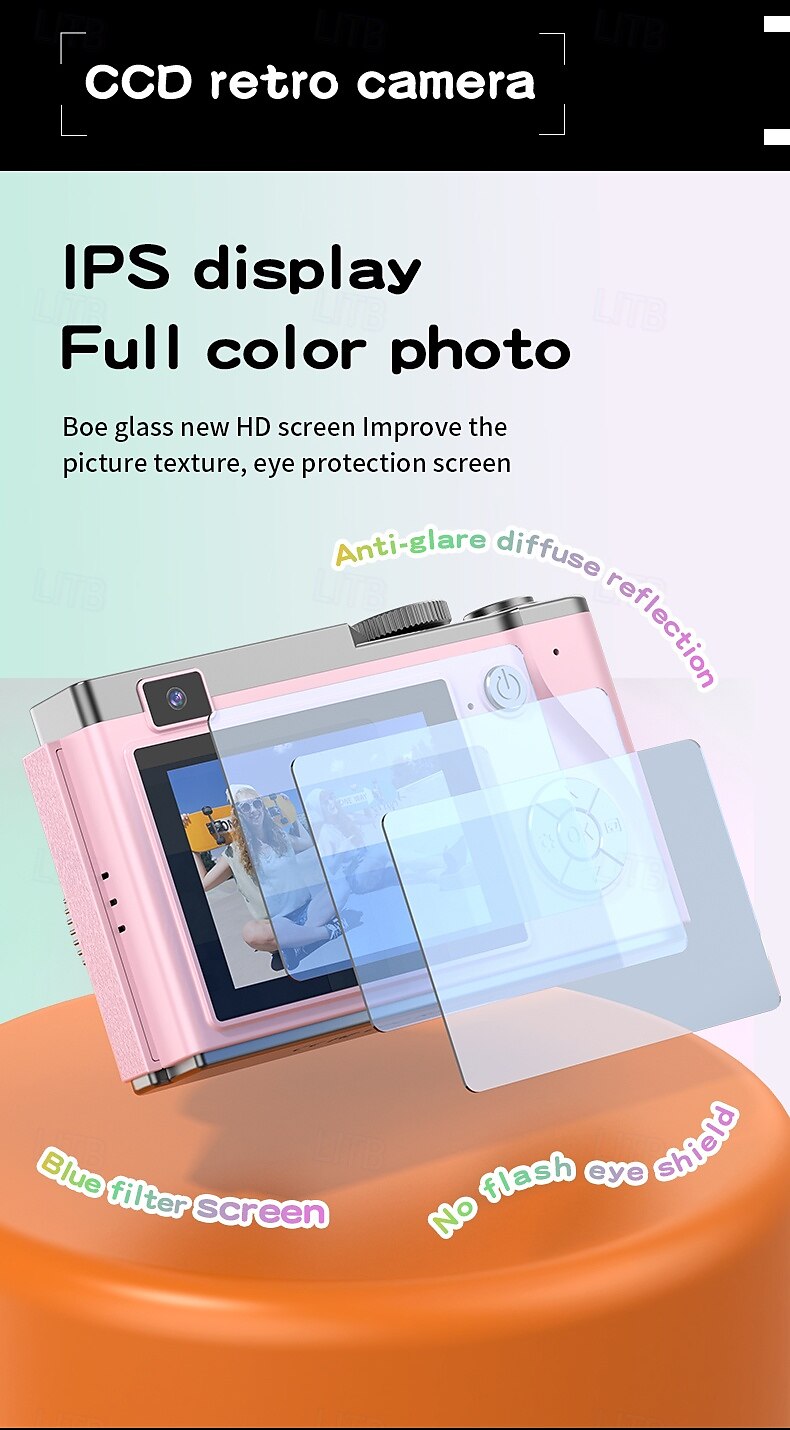 Digital Camera 64MP Compact Camera Pocket Camera 16X Zoom Travel Camera Digicam Retro Style Point and Shoot 2025 - $39.99 –P9