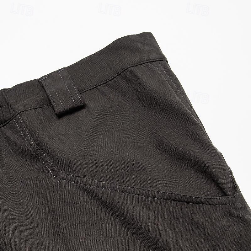 Herr Militärbyxor Cargo byxor Långbyxor Ficka Rakt ben Ensfärgat Komfort Utomhus Fullängd Ledigt Dagligen Streetwear Stylish Svart Armégrön Microelastisk 2025 - $22.99 –P11