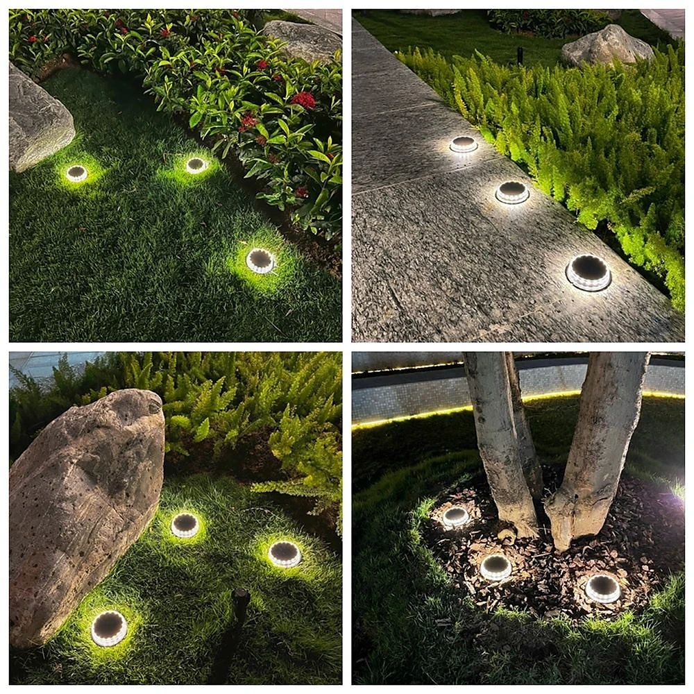 LED Solar Pathway Light Outdoor IP65 Waterproof Super Bright Disk Light 17LED Garden Lawn Pathway Patio Landscape Decoration 4pcs 2025 - $65.99 –P12
