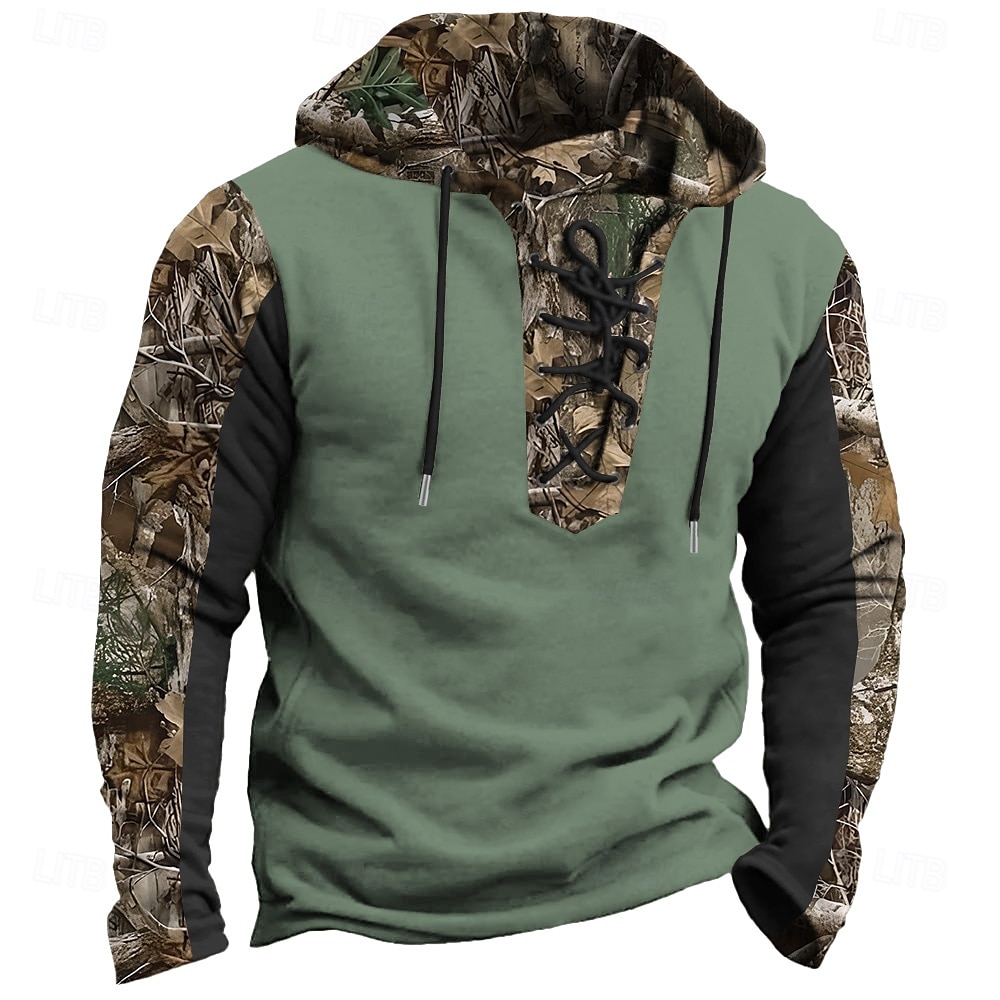 Per uomo Camouflage Mimetico Felpe Felpa con cappuccio Felpa con cappuccio Con cappuccio Di tendenza Stampa 3D Nero Marrone A cordoncino Autunno Inverno progettista del 2025 a $29.99 –P3