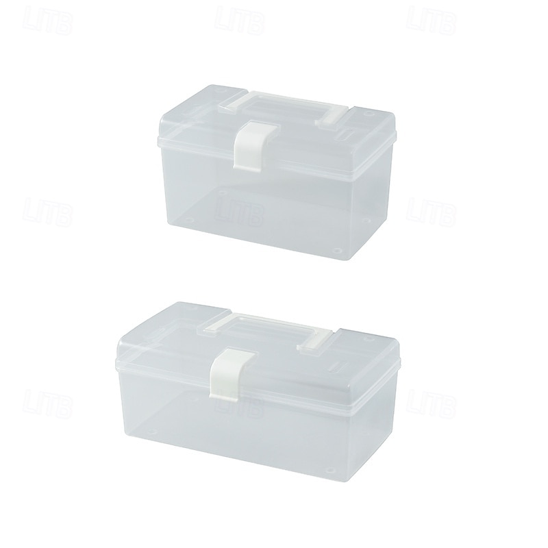 huishoudelijke doorzichtige opbergdoos desktop plastic organizer box hand opbergdoos kleine doos organizer box medicijndoos opbergdoos multifunctionele doorzichtige plastic opbergdoos voor desktop 2025 - $4.99 –P4