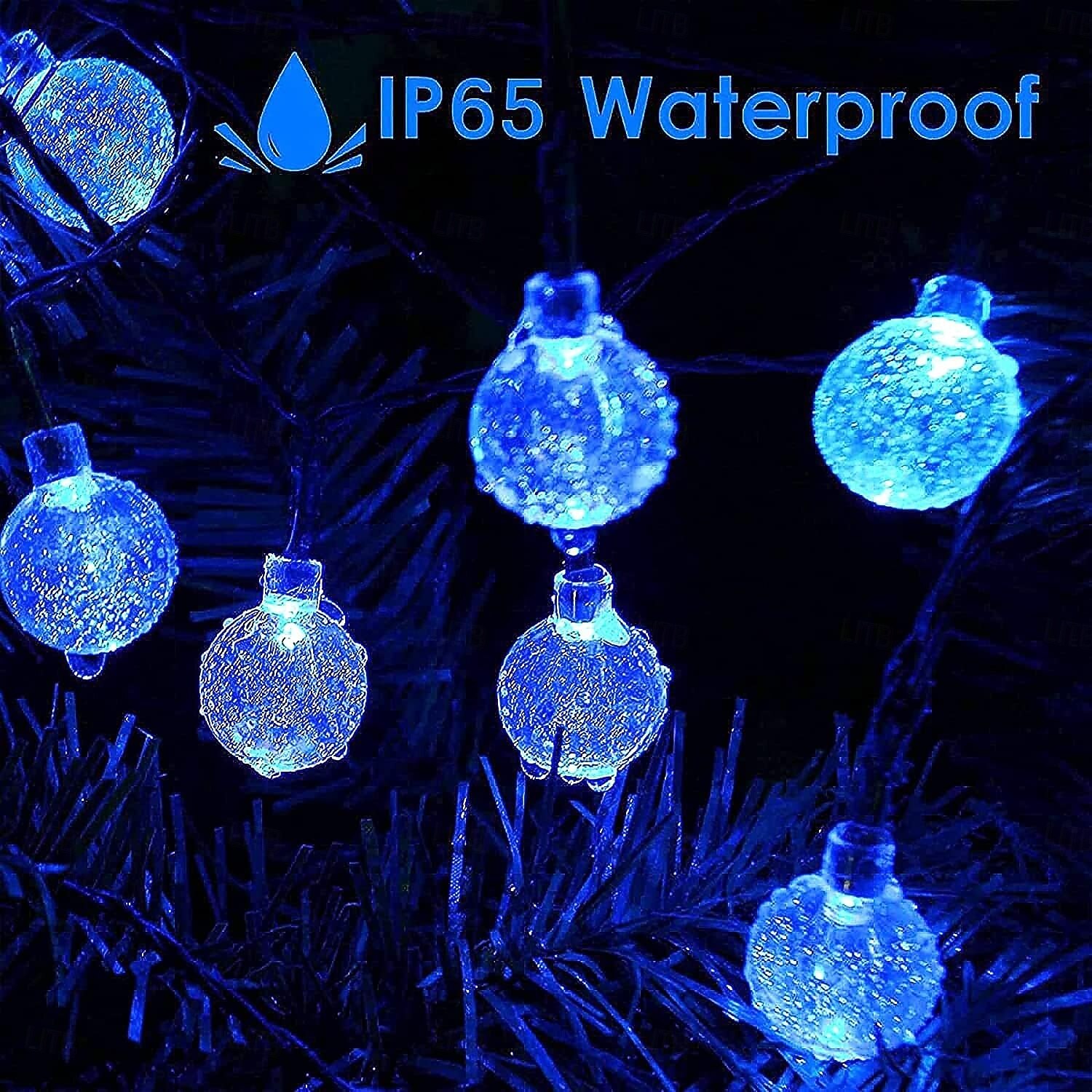7m Solar String Lights 50 LEDs, EL 5mm, Warm White/Cold White/Blue, Solar-Powered Holiday Party Lights with Mounting Bracket for Christmas, Weddings, and Outdoor Events 2025 - $16.49 –P14