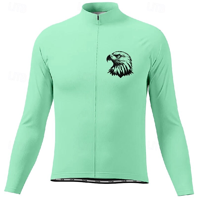 Men's Cycling Jersey Eagle Long Sleeve Bike Tee Tshirt Jersey with 3 Rear Pockets Mountain Bike MTB Quick Dry Anatomic Design Wicking Breathable Sports Dark Pink White Pink Clothing Apparel 2026 - $25.99 –P4