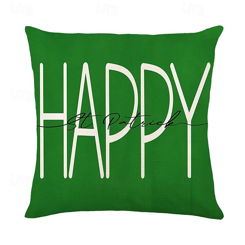 dekorativa slängkuddar fodral saint patrick's day 1 st shamrock mjukt fyrkantigt kuddfodral örngott för sovrum vardagsrum soffa soffstol 2025 - $12.99 –P10
