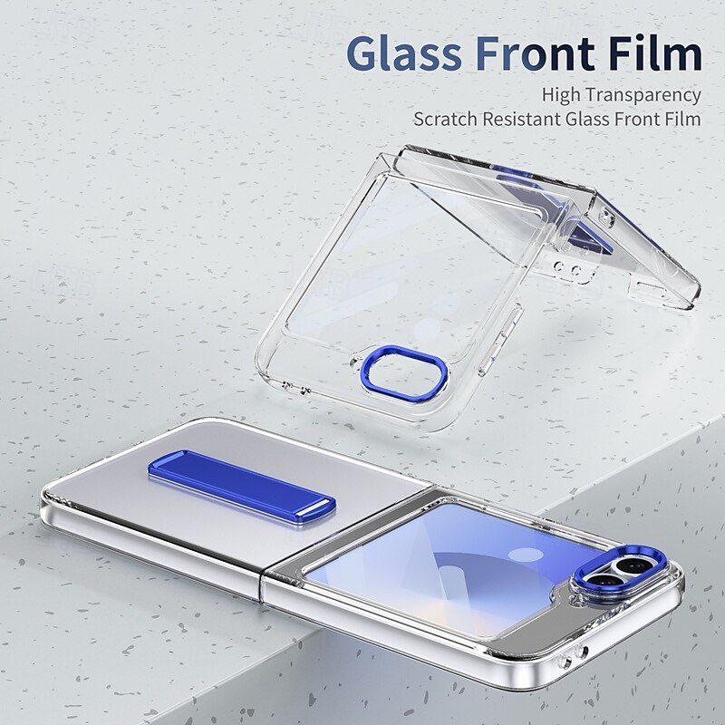 Phone Case For Samsung Galaxy Z Flip 7 Z Flip 6 Z Flip 5 Z Flip 4 Z Flip 3 Back Cover with Stand Holder Magnetic Support Wireless Charging Retro TPU PC 2025 - $24.99 –P4