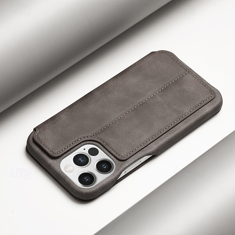 Custodia per telefono per iPhone 16 Pro Max Plus iPhone 15 Pro Max Plus iPhone 14 13 12 11 Pro Max Plus Mini Cover flip con slot per schede anti-caduta retrò TPU pelle PU del 2025 a $19.99 –P5