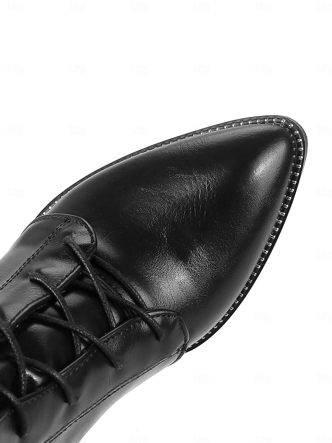 botas femininas elegantes de couro sintético marrom com cadarço e salto bloco | perfeitas para o outono e inverno de 2025 por $59.99 –P3