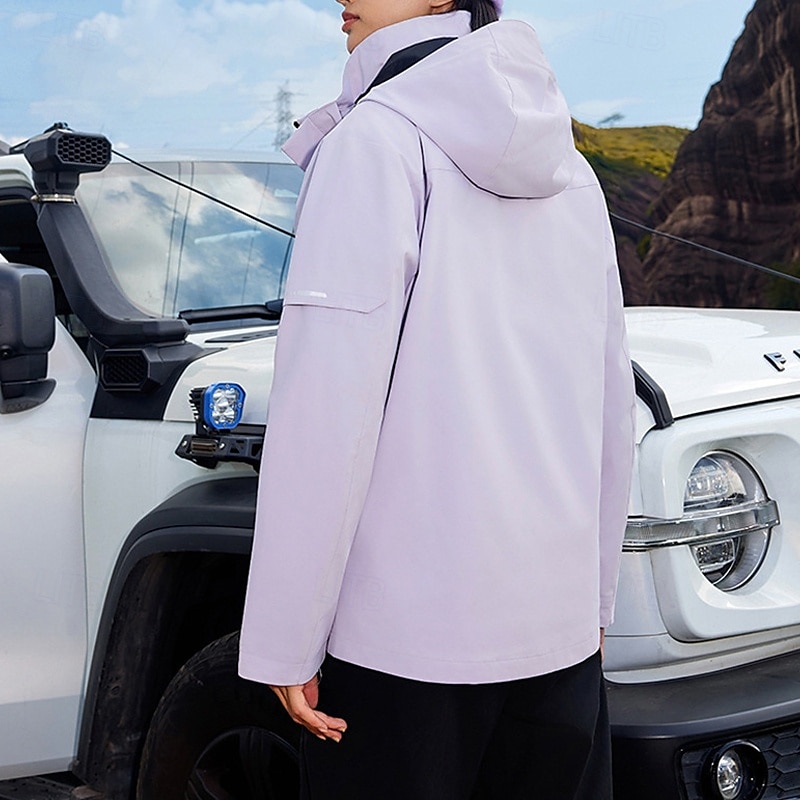 Mulheres Jaqueta Softshell Jaqueta de Trilha Inverno Ao ar livre Térmico / Quente Forro de Velocino A Prova de Vento Impermeável Jaquetas 3-em-1 Jaqueta de Inverno Jaqueta corta-vento Viajar Cinzento de 2025 por $92.99 –P11