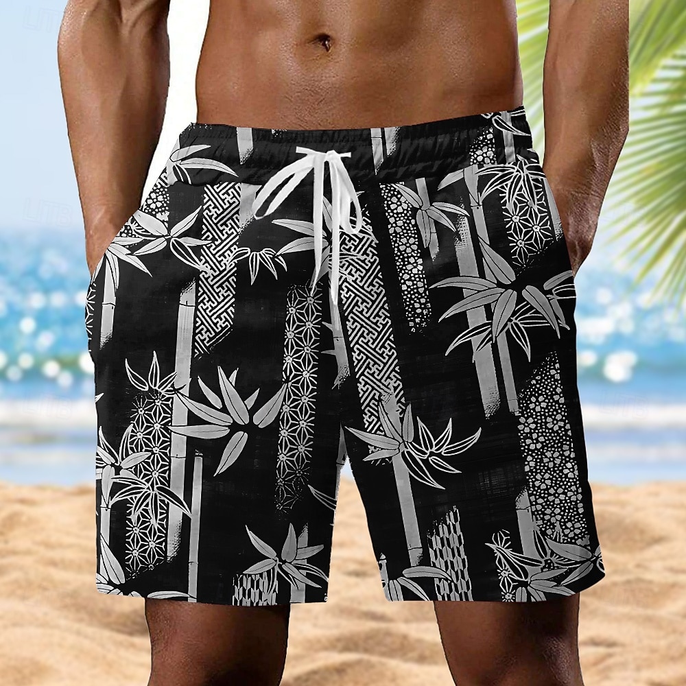 Men's Tree Plants Tropical Shorts Summer Shorts Beach Shorts Mid Waist Streetwear Hawaiian Casual Daily Holiday Drawstring Pocket Elastic Waist Designer Clothing Apparel 2026 - $20.99 –P2