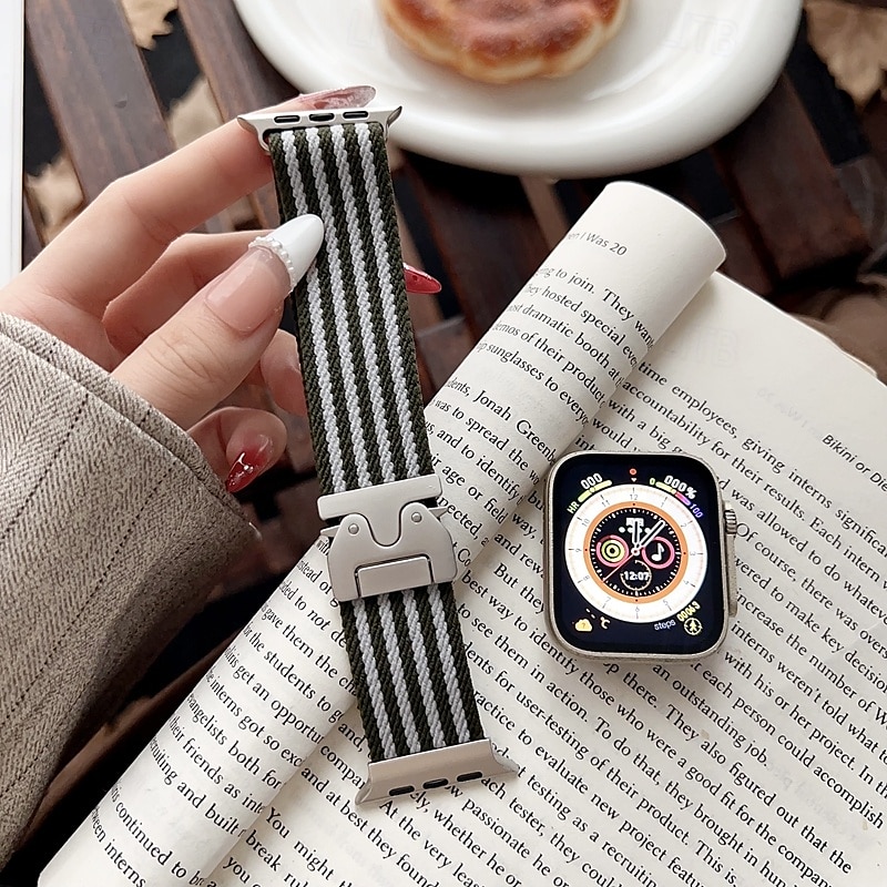 Solo Loop Совместим с Ремешок для часов Apple Watch 38мм 40мм 41мм 42мм 44мм 45мм 49мм Регулируется Материал Сменный ремешок для часов для iwatch Ultra 2 Series 9 8 7 SE 6 5 4 3 2 1 2025 - $16.99 –P10