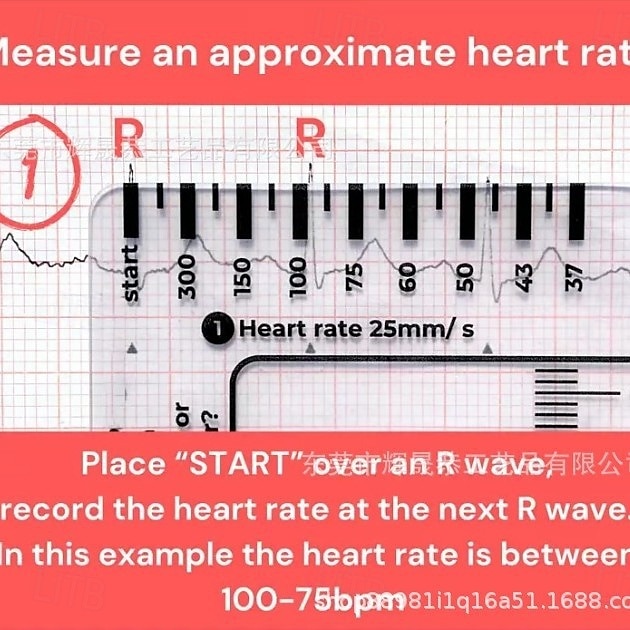 ECG 7 Step Ruler, ECG Ruler Plastic Ruler Measuring Tool, ECG 7 Step Ruler for ECG/EKG Interpretation, Transparent EKG Calipers Measuring Tool, Follow a 7 Step Plan 2025 - $6.99 –P4