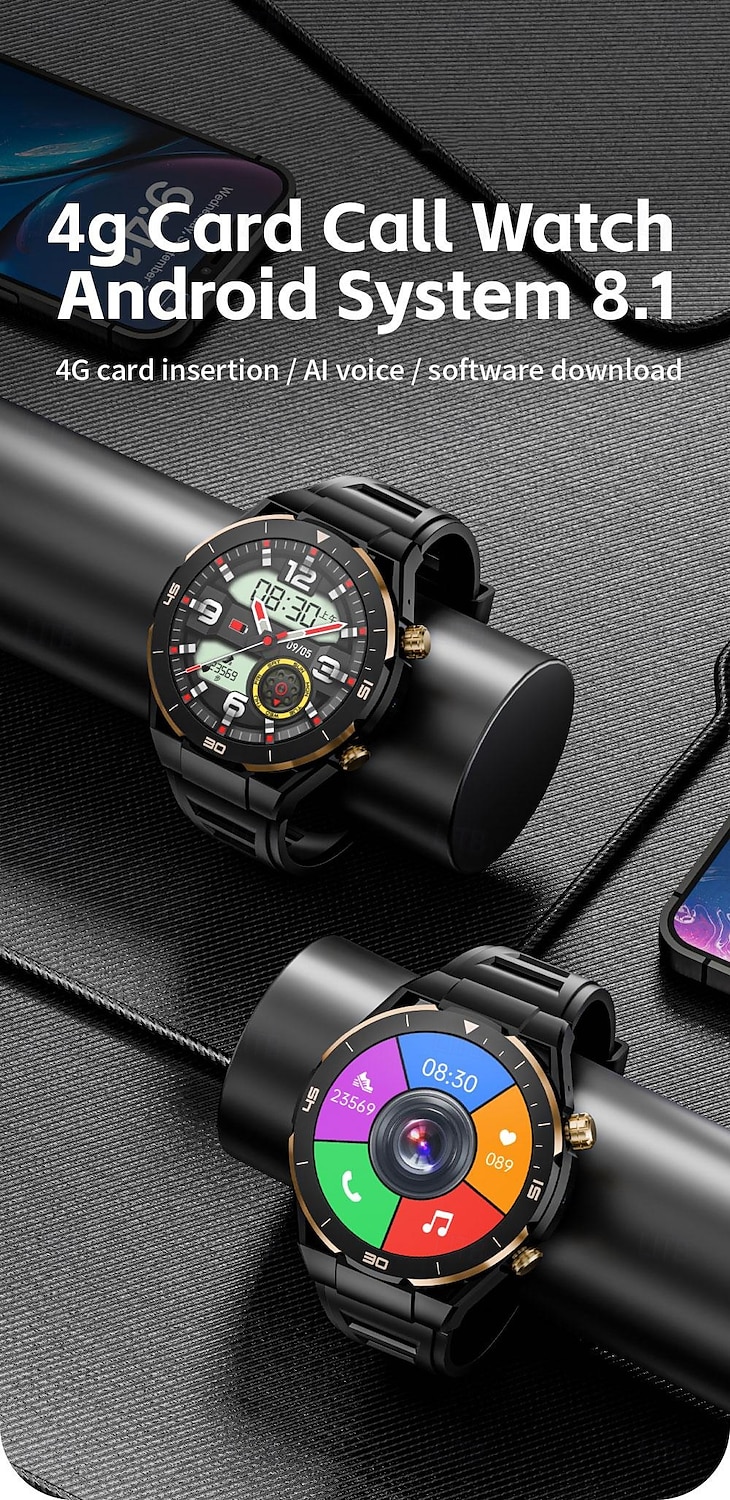 iMosi PG888 Android Smart Watch Men 2G/32G Storage HD Dual Camera NFC 2G 4G SIM Card WIFI Wireless Fast Internet Access Eurasian version 2025 - $137.79 –P1