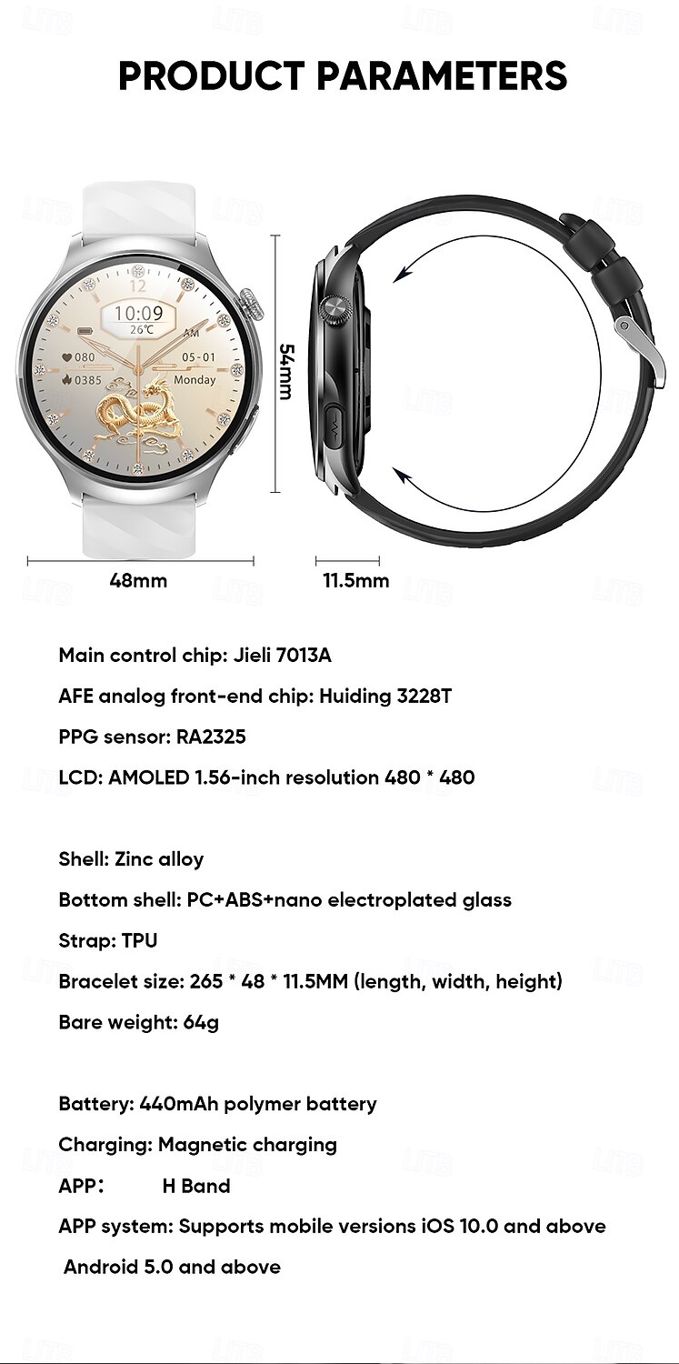 2025年 imosi mt600 スマートウォッチ 1.56 AMOLED インチ スマートウォッチ フィットネス ランニングウォッチ Bluetooth ECGPPG 温度モニタリング 歩数計 Android iOS 対応 女性 男性 ハンズフリー通話 防水 コレクション – $78.99 –P15