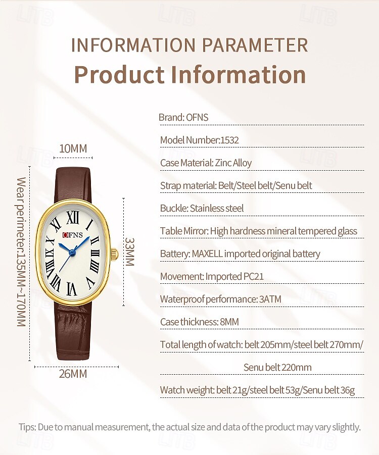 Women Quartz Watch Minimalist Luxury Fashion Business Waterproof PU Leather Stainless Steel Strap Watch 2025 - $38.99 –P10