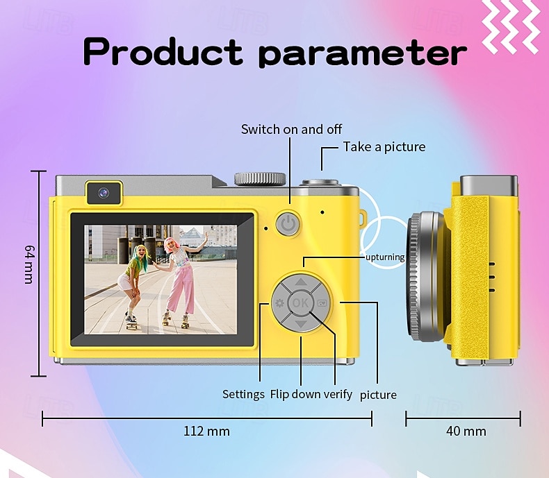 Digital Camera 64MP Compact Camera Pocket Camera 16X Zoom Travel Camera Digicam Retro Style Point and Shoot 2025 - $39.99 –P13
