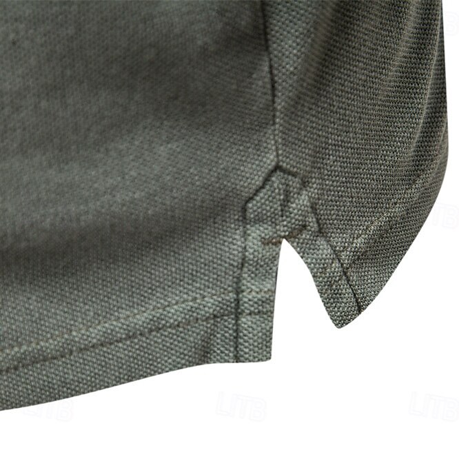 Ανδρικά Πόλο Δουλειά Επιχείρηση Απορρίπτω Κοντομάνικο Διακοπές Βίντατζ Συμπαγές Χρώμα Κουμπιά Καλοκαίρι Άνοιξη Σκούρο γκρι Μπλε Λίμνης Πράσινο Χακί Πόλο 2026 - $26.99 –P10