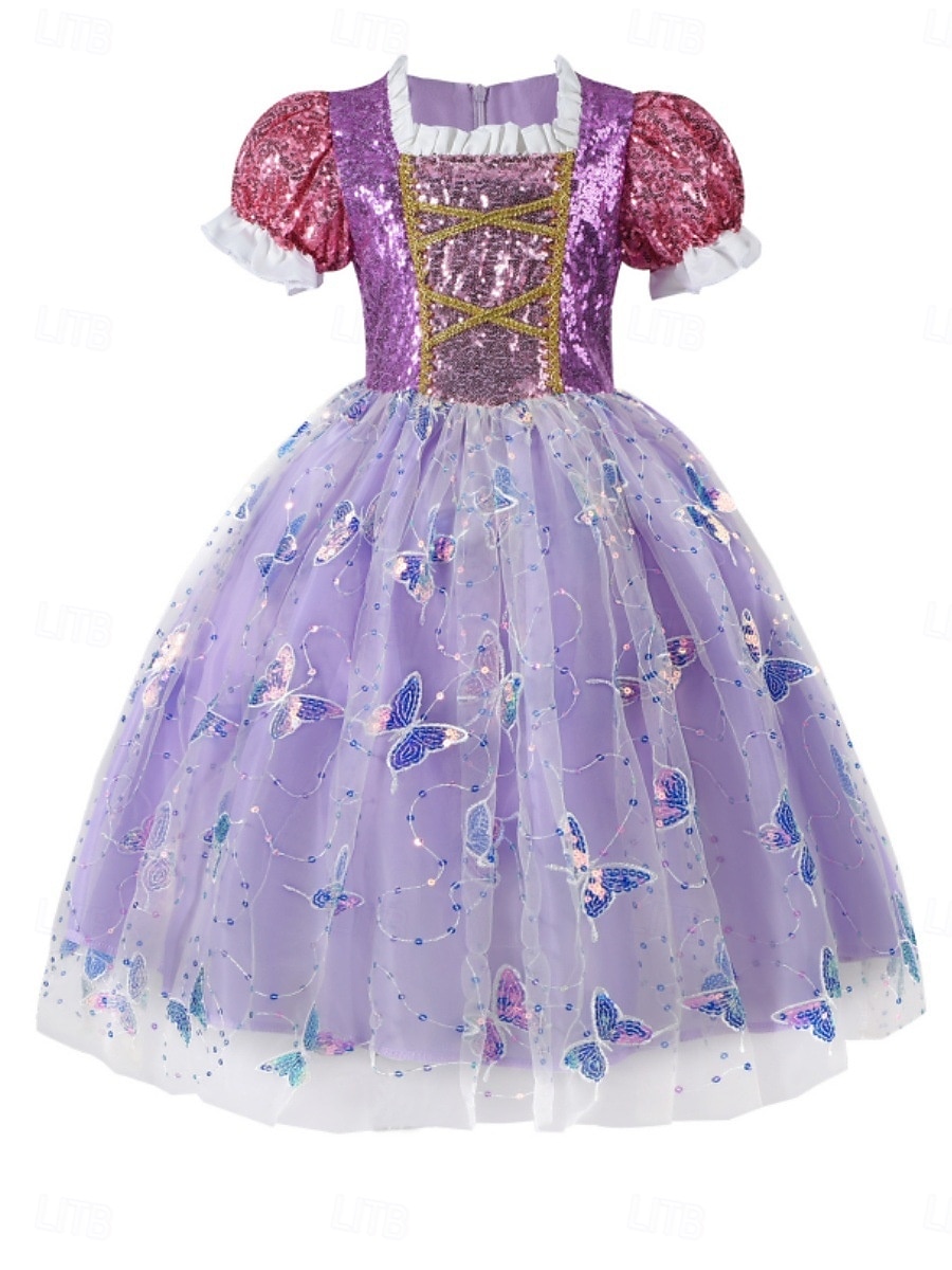 Prinses Sprookje Sofia Bloemenmeisje jurk Thema feestkostuum Tule jurken Carnavalskostuum Led-verlichting for Voor meisjes Kinderen Halloween Carnaval Mardi Gras Feest Prestatie Toneel 2026 - $51.99 –P3