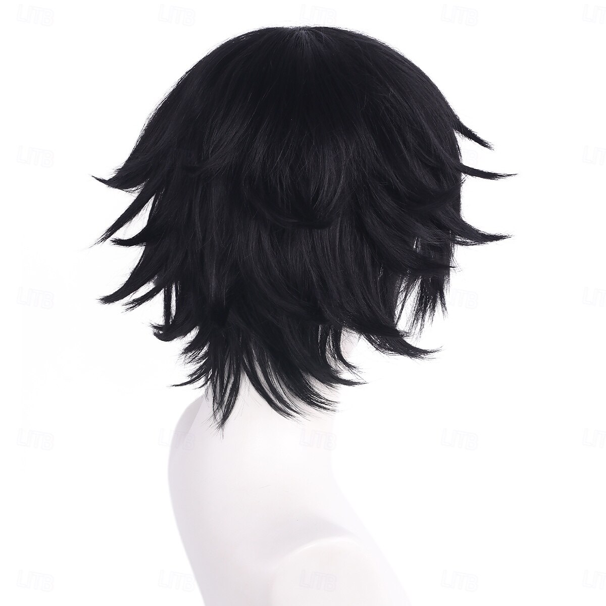Cosplay Kostüm Perücke Federleichte Locken Natürlich gewellt Kurzer Bob Gerader Pony Mit Pony Maschinell gefertigt Perücke Kurz Natürlich Schwarz Synthetische Haare Herren Klassisch Komfortabel 2025 - $27.99 –P6