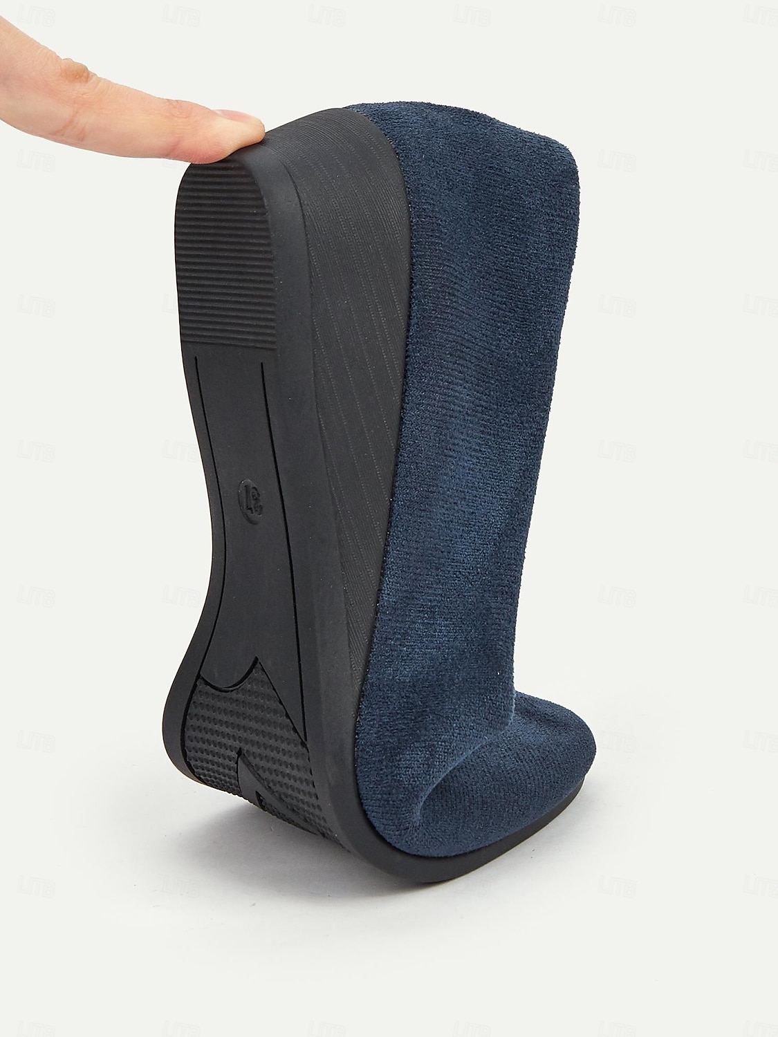 2026年 クッションソールを備えた女性用の柔らかいネイビーブルーのスエードスリッポンフラットシューズ | 普段使いに最適  コレクション – $19.99 –P6