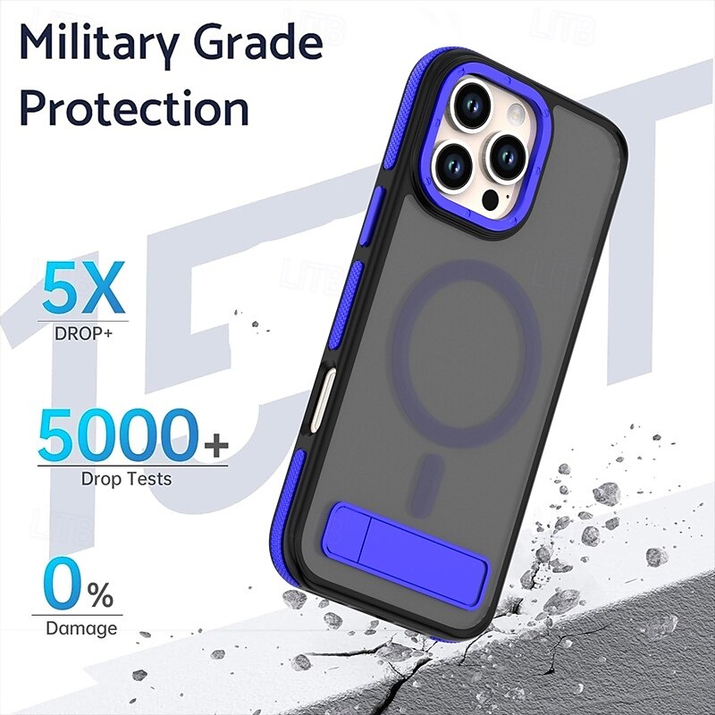 2025年 電話 ケース 用途 iPhone 16 Pro Max プラス iPhone 15 プロマックスプラス iPhone 14 Pro Max Plus バックカバー スタンド付き 磁石バックル 耐衝撃 レトロ風 PC シリコーン  コレクション – $21.99 –P1