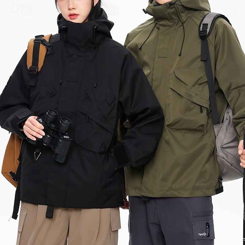 Men's Women's Softshell Jacket Hiking Jacket Outdoor Windproof Water Resistant Lightweight Jacket Windbreaker Jacket Traveling Black Army Green Camouflage Green Beige 2025 - $56.99 –P2