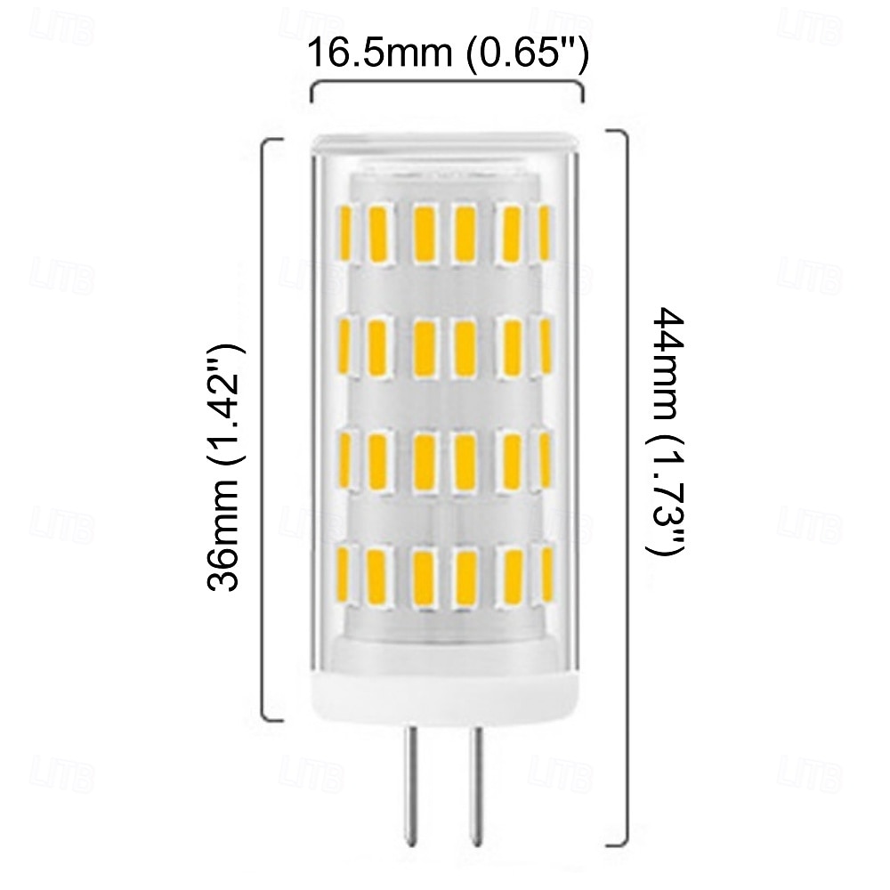 żarówki kukurydziane led g4 12v/24v ac/dc, 5w 63led ściemnialne do żyrandoli kryształowych, ciepła biel &biały, 4szt 2025 - $28.99 –P1