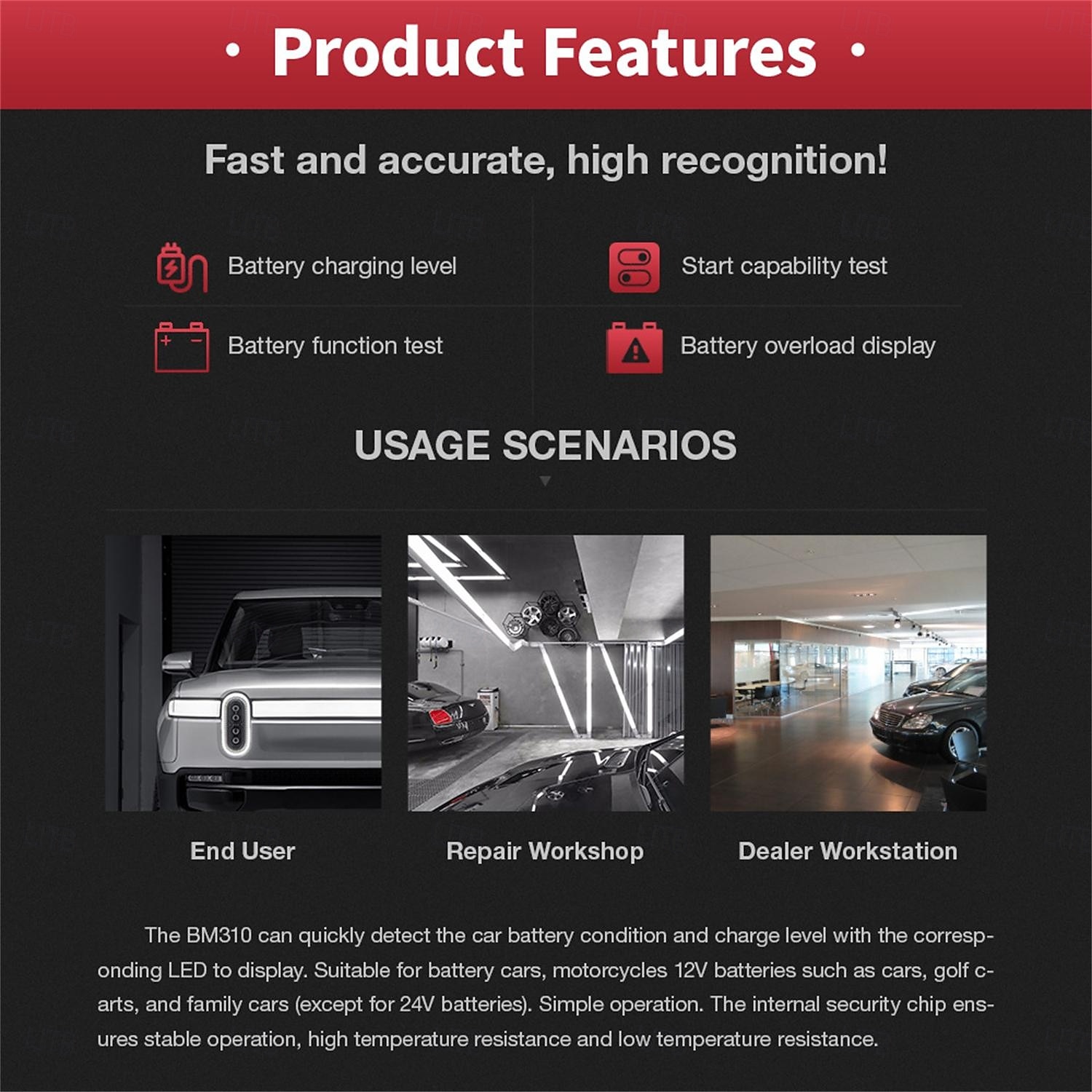 Probador de batería de automóvil mini portátil de 12 V, probador de alternador digital, pantalla de 6 luces LED, herramienta de diagnóstico de automóvil, probador de batería automático 2025 - $17.99 –P8