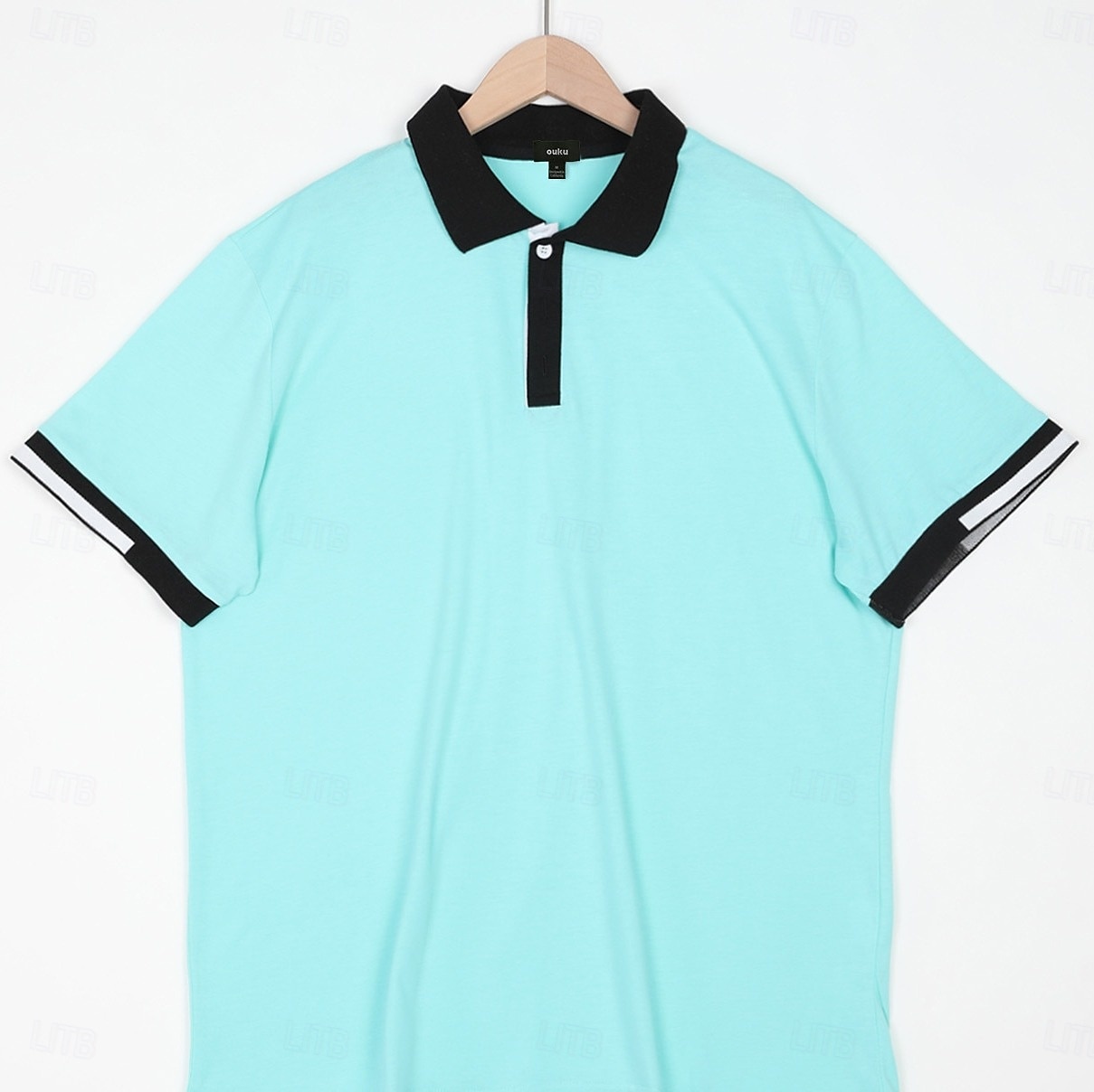 Men's Sports Polo Shirts Golf Shirt Casual Ribbed Polo Collar Short Sleeve Fashion Basic Solid Color Patchwork Summer Regular Fit Black White Red Blue Green Sports Polo Shirts 2025 - $22.99 –P11